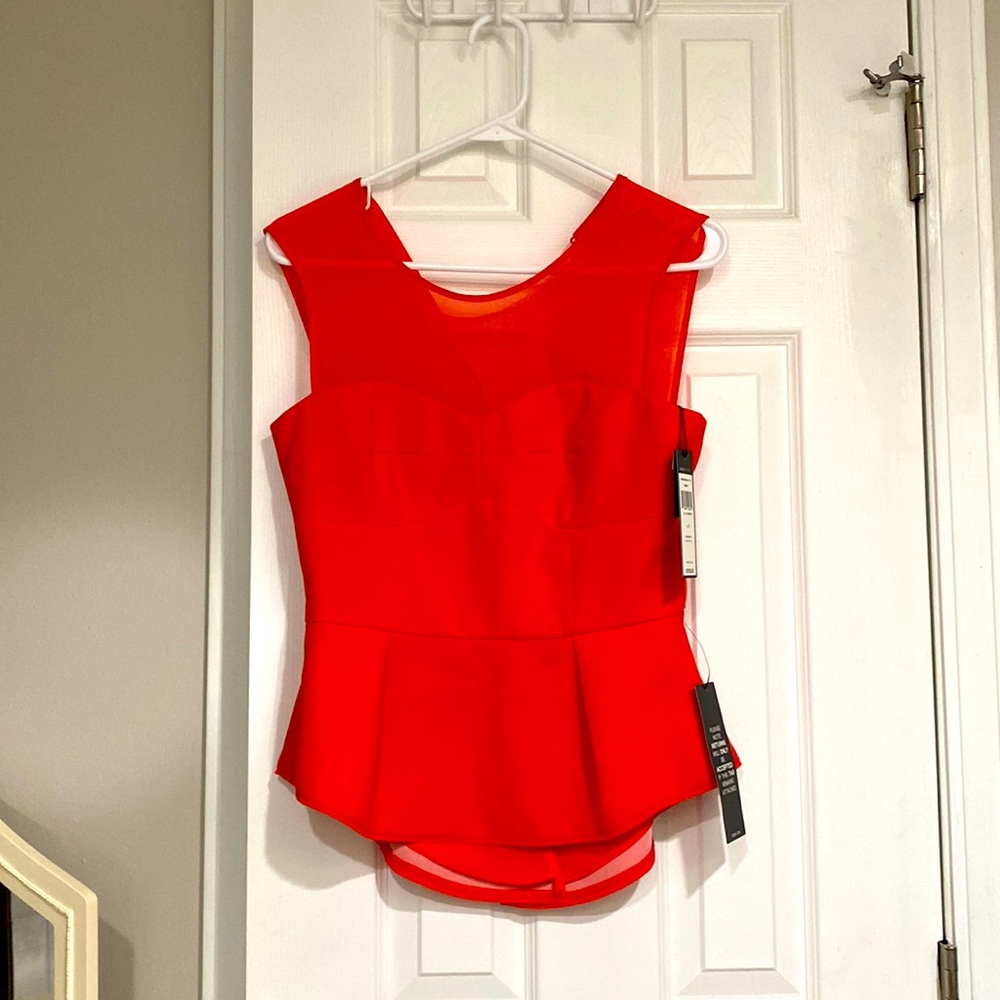 Papaya Peplum Dressy Top